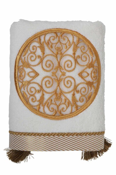ECOCOTTON - Ecocotton Arus Organic Cotton Embroidered Face Towel 50x90 cm