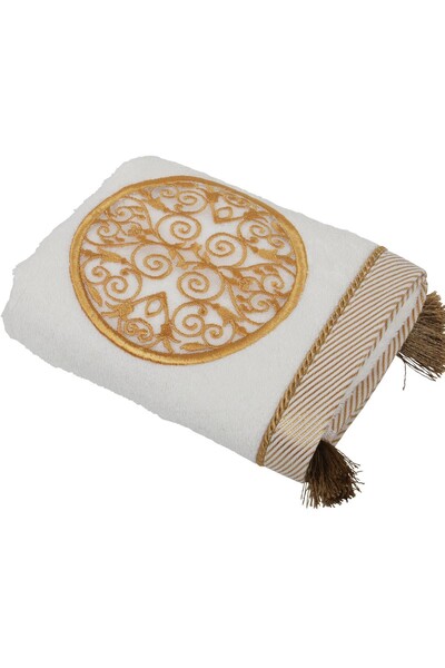 ECOCOTTON - Ecocotton Arus Organic Cotton Embroidered Face Towel 50x90 cm (1)