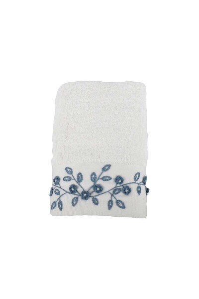 ECOCOTTON - Ecocotton Asel Organic Cotton Embroidered Woman's Face Towel 50x90 cm
