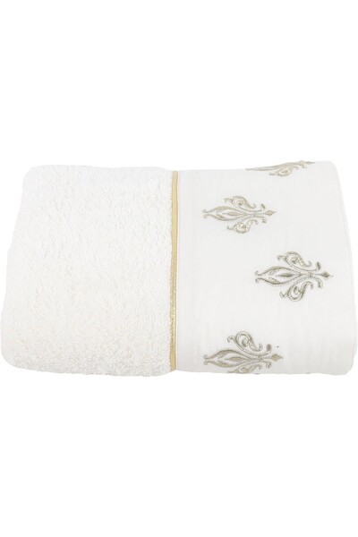 ECOCOTTON - Ecocotton Aslışah Organic Cotton Embroidered Woman's Bath Towel 80x150 cm (1)