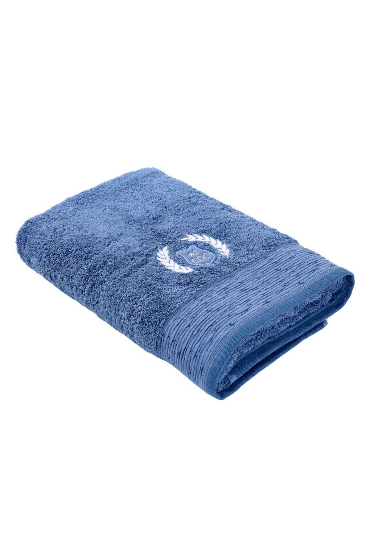 Ecocotton Derin Organic Cotton Embroidered Men's Bath Towel 80x150 cm