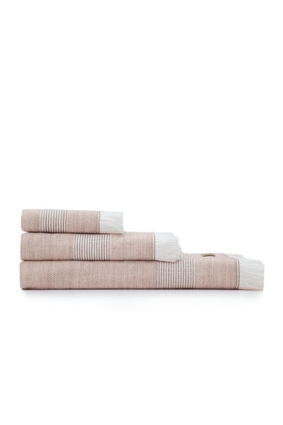 ECOCOTTON - Ecocotton Hasna Organic Cotton Linen 3 Pcs Bath Towel Set