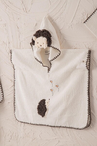 ECOCOTTON - Ecocotton Migala Organic Cotton Embroidered Baby Poncho Set (1)