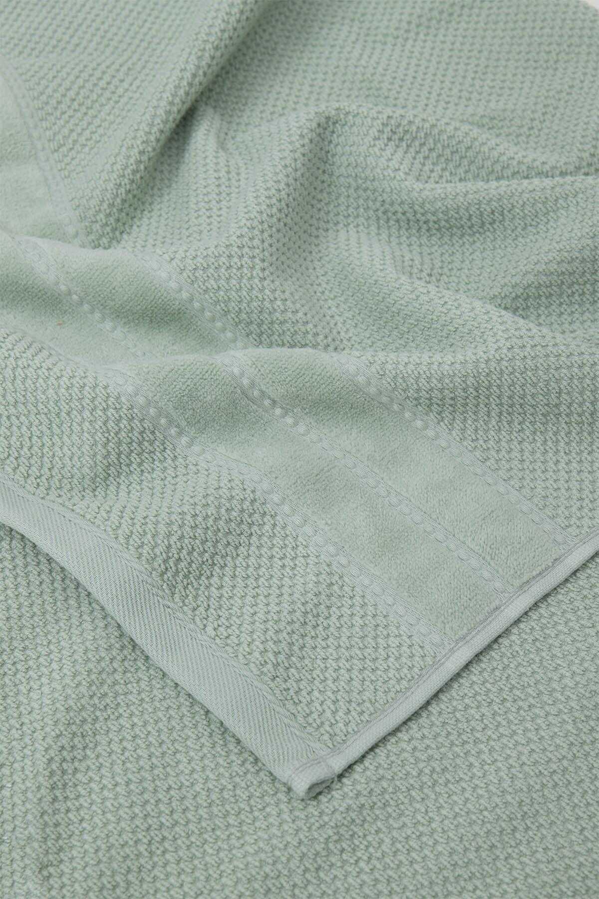 Green Black Anna Cotton Jacquard Face Towel 50x90 Cm
